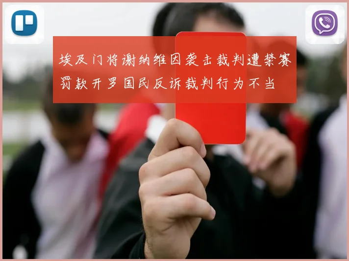 埃及门将谢纳维因袭击裁判遭禁赛罚款开罗国民反诉裁判行为不当